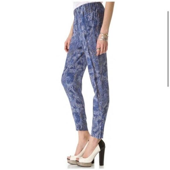 Rachel Zoe Pintucket Silk Jogger Pants Sz XS - Picture 2 of 8